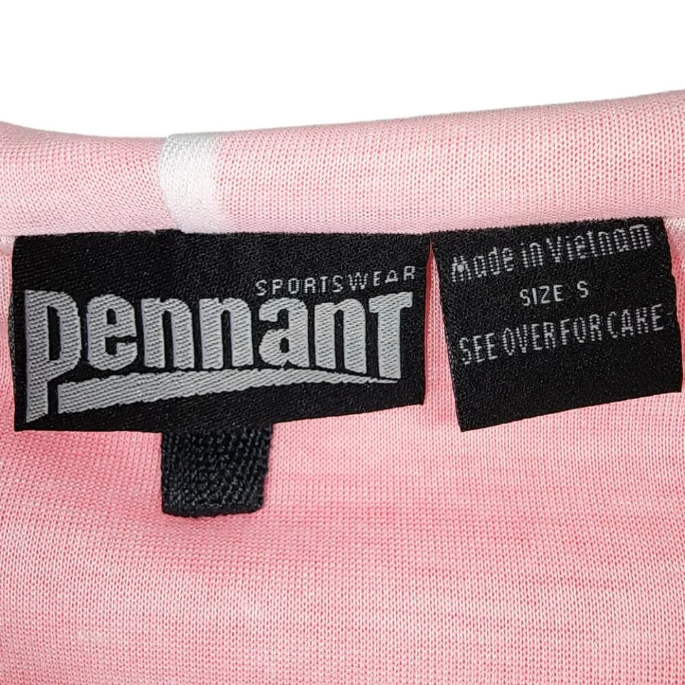 PENNANT-Woman's Sportswear-Jacket-SIZE SMALL-Quarter Zip-Hoodie-Pink-White-NWT - Picture 14 of 14